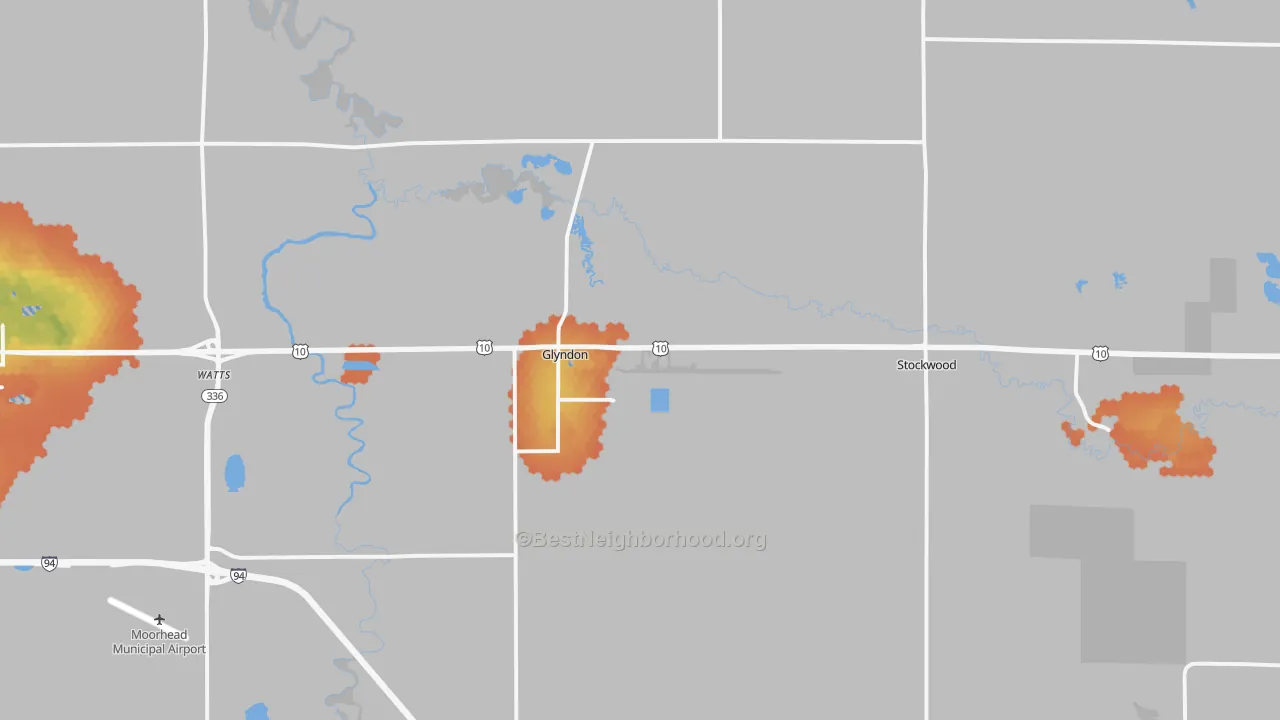 Bike Grade map of 56547, MN
