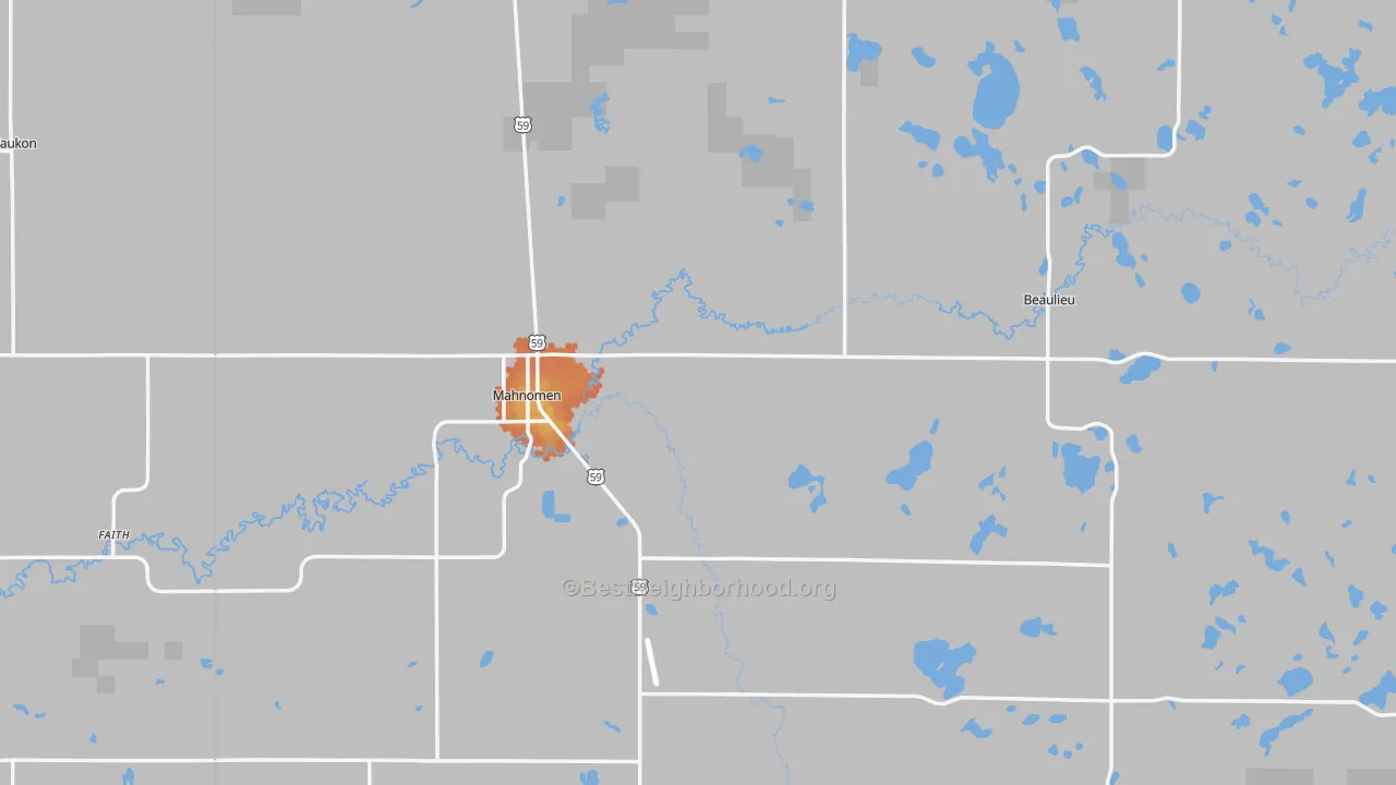 Bike Grade map of 56557, MN