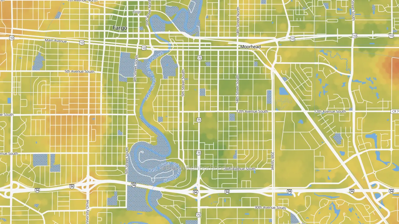 Bike Grade map of 56562, MN