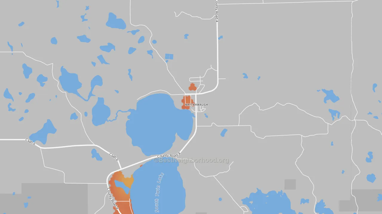Bike Grade map of 56566, MN