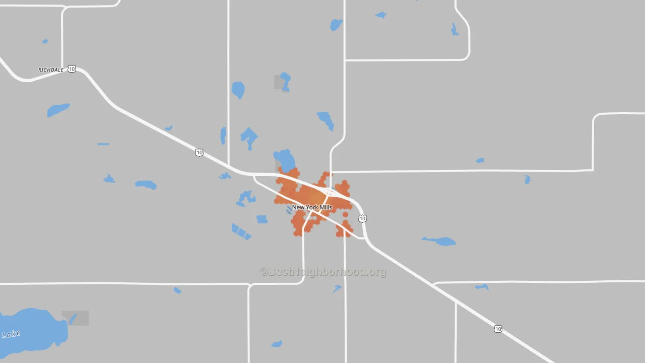 Bike Grade map of 56567, MN