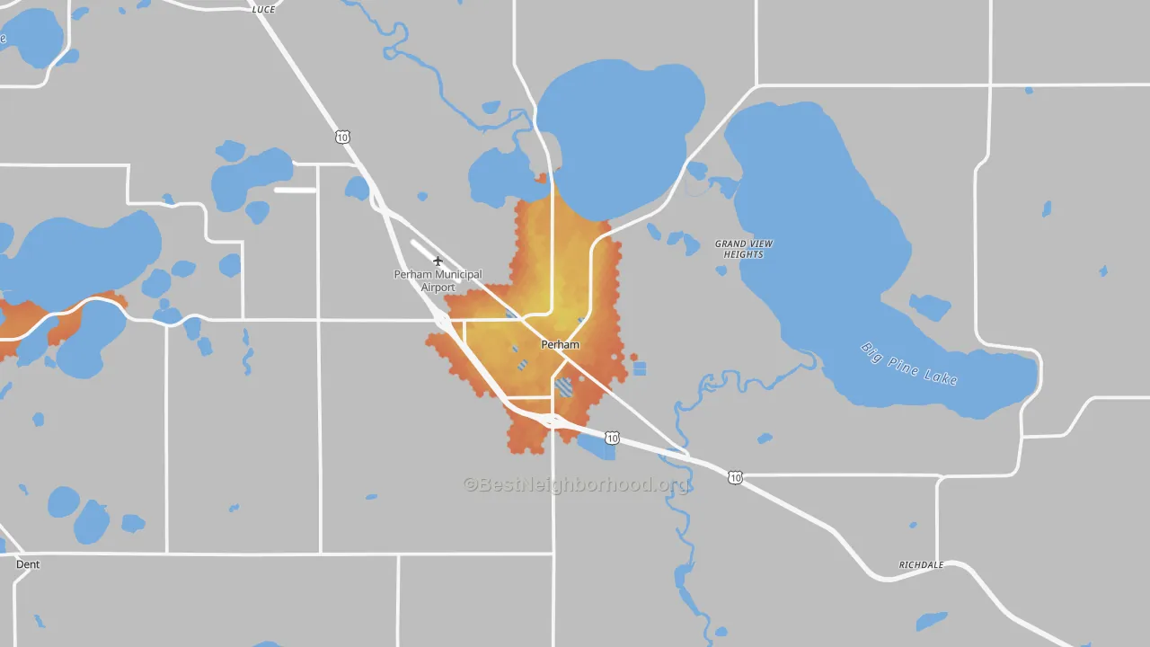 Bike Grade map of 56573, MN