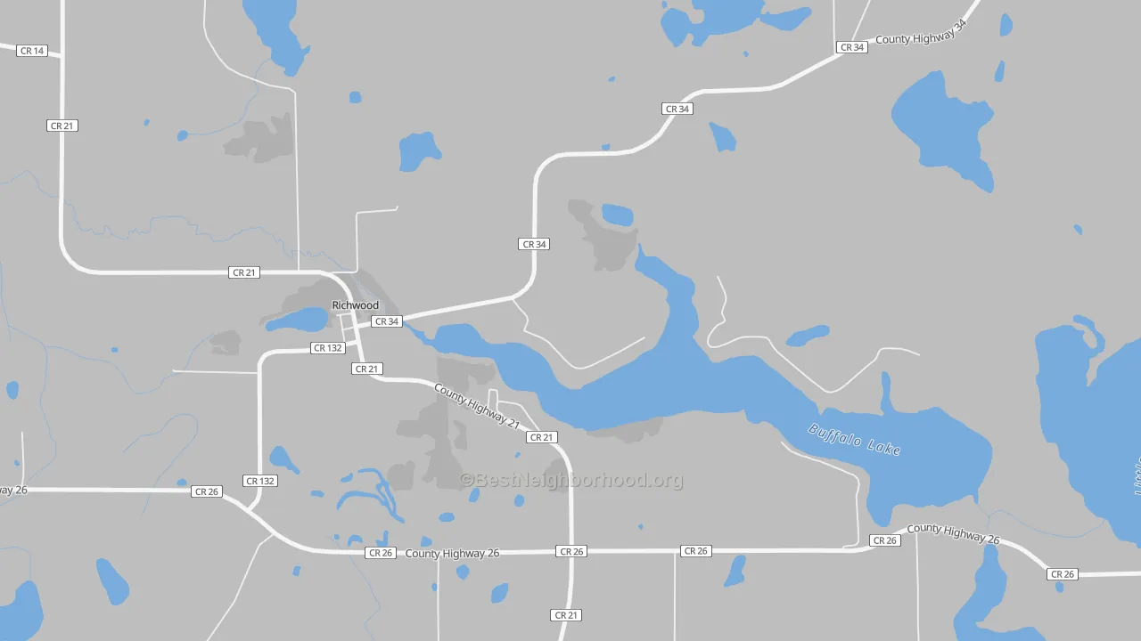 Bike Grade map of 56577, MN