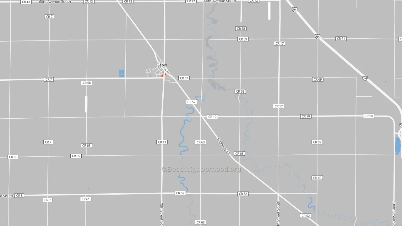 Bike Grade map of 56580, MN