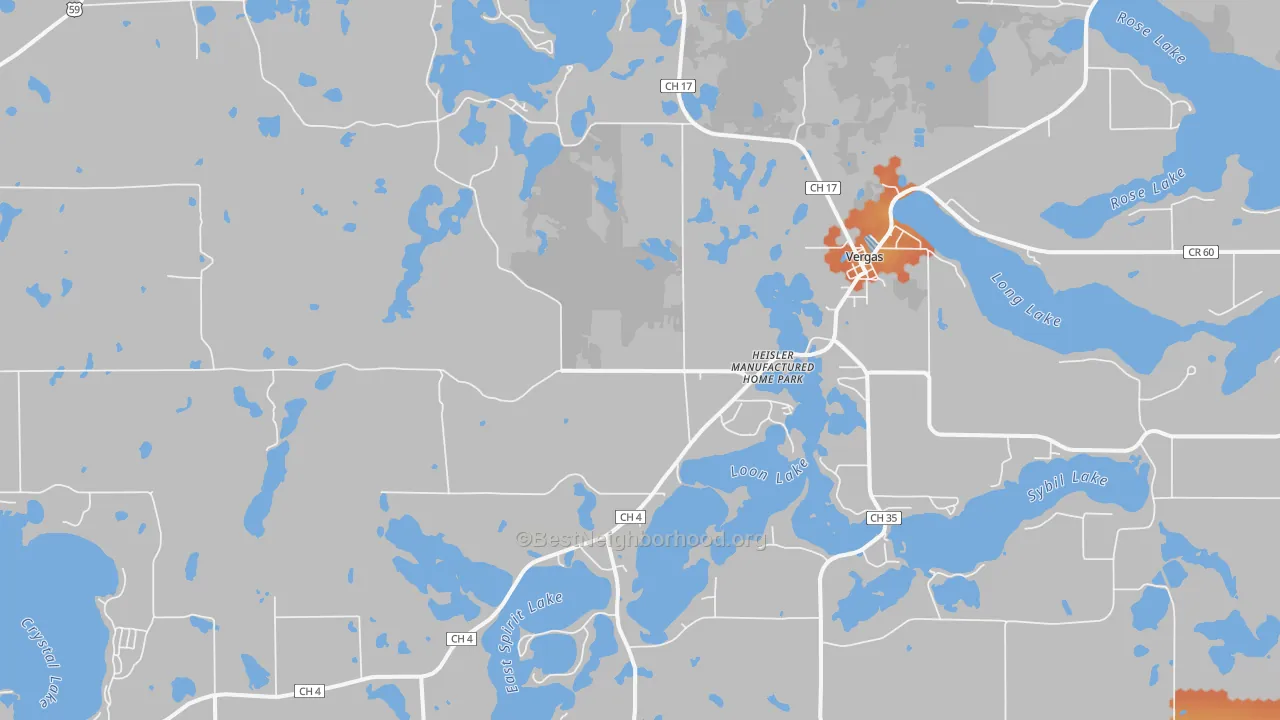 Bike Grade map of 56587, MN