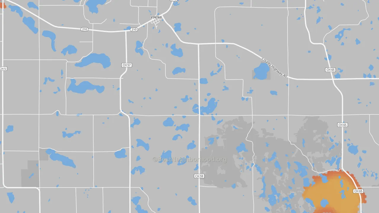 Bike Grade map of 56588, MN