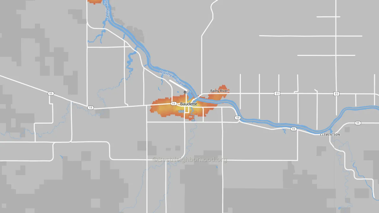 Bike Grade map of 56623, MN