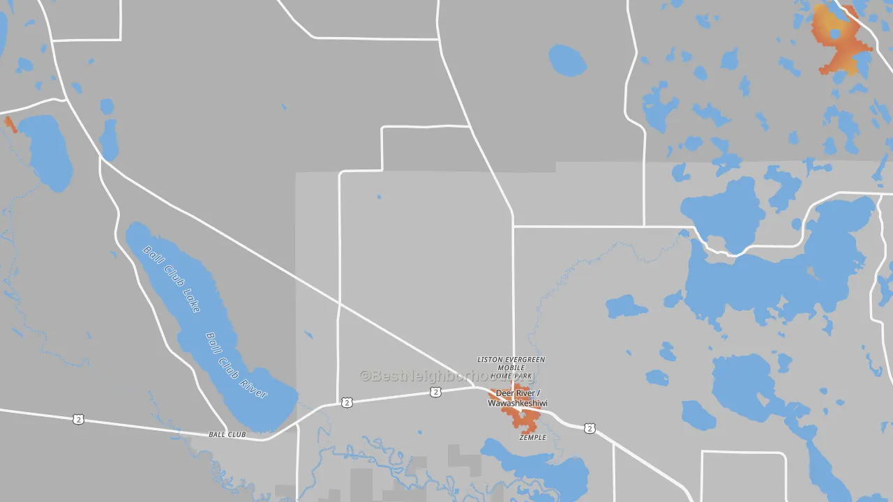Bike Grade map of 56636, MN