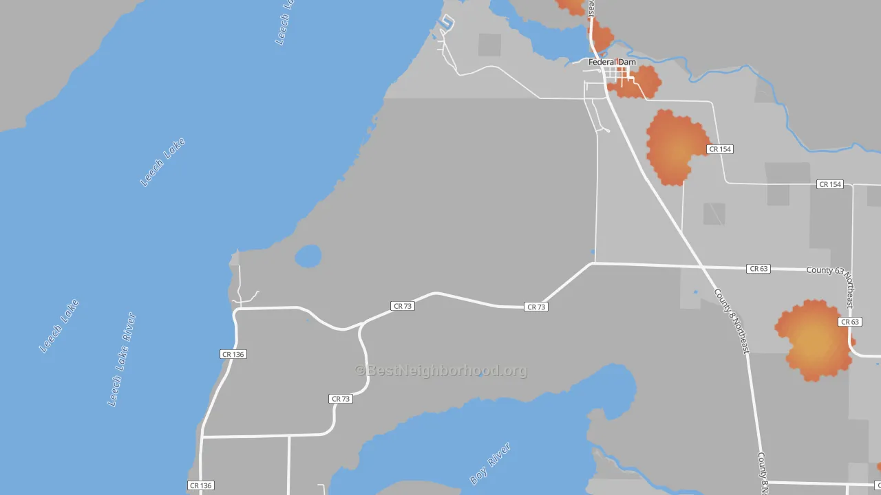 Bike Grade map of 56641, MN