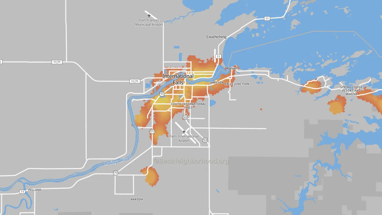 Bike Grade map of 56649, MN