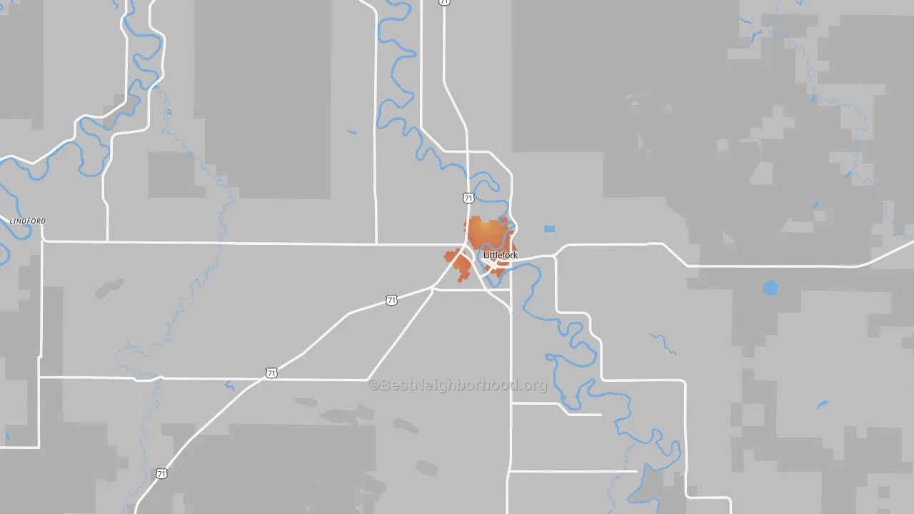 Bike Grade map of 56653, MN
