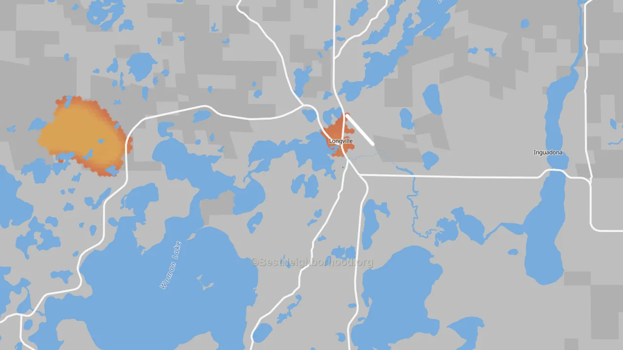 Bike Grade map of 56655, MN