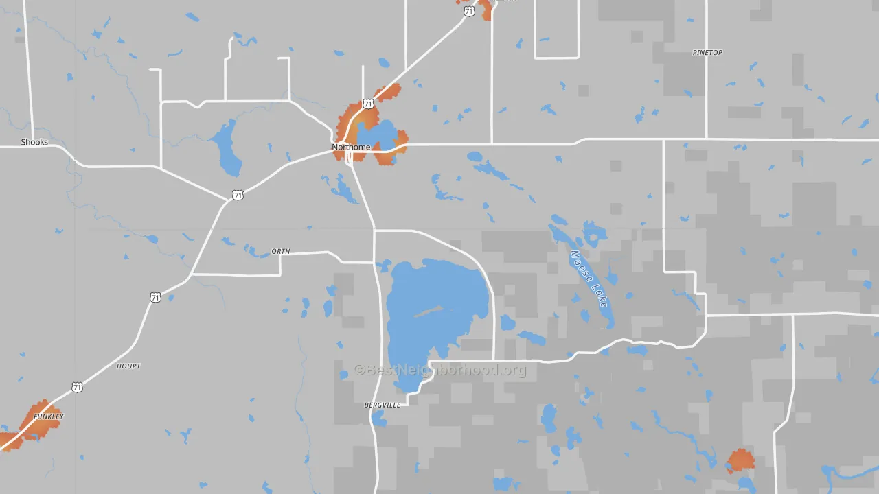 Bike Grade map of 56661, MN