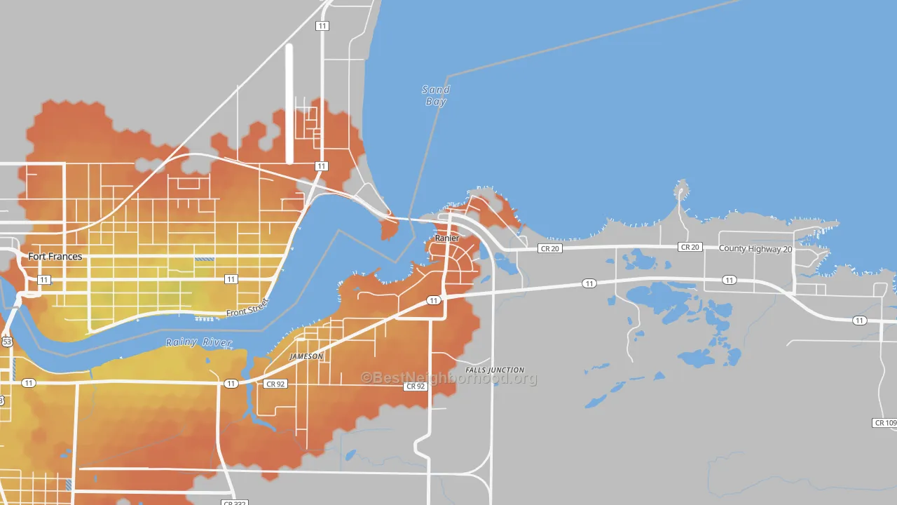 Bike Grade map of 56668, MN