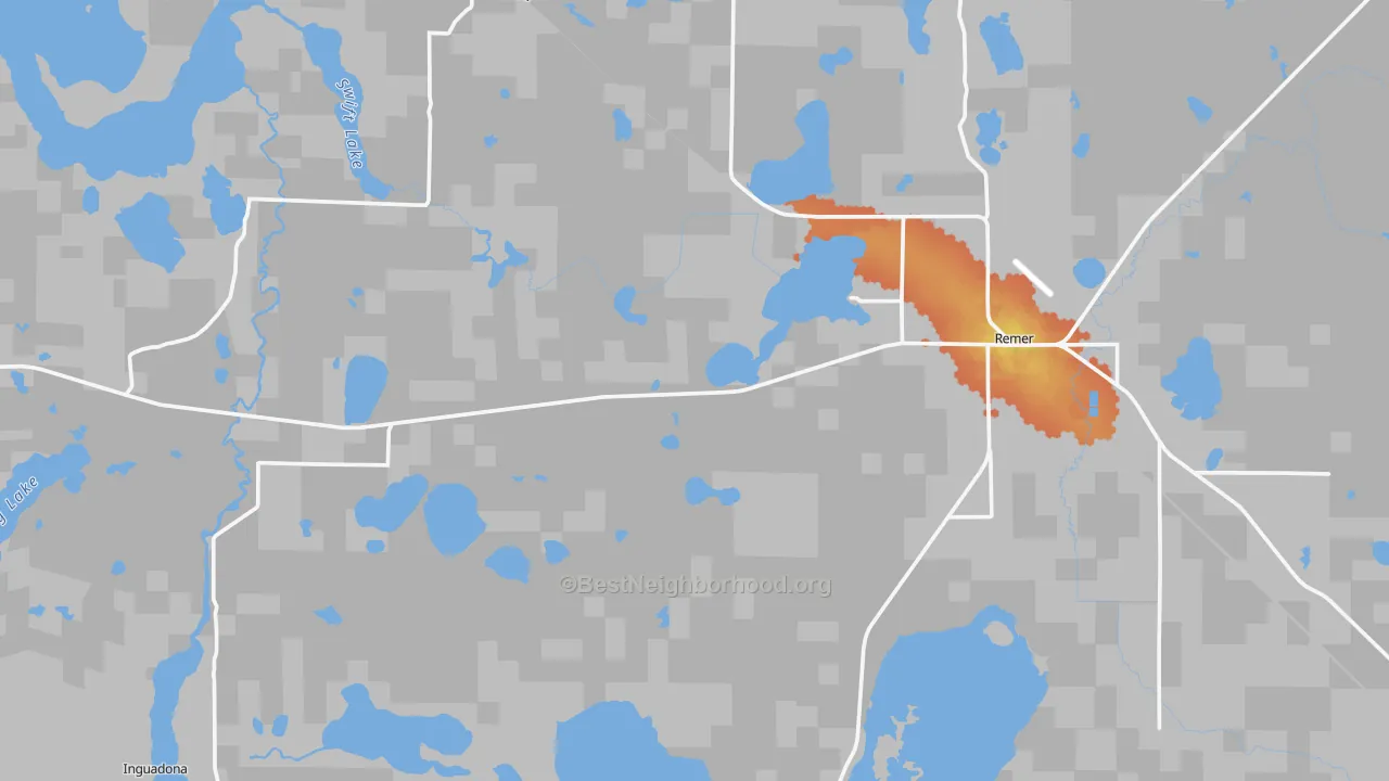 Bike Grade map of 56672, MN