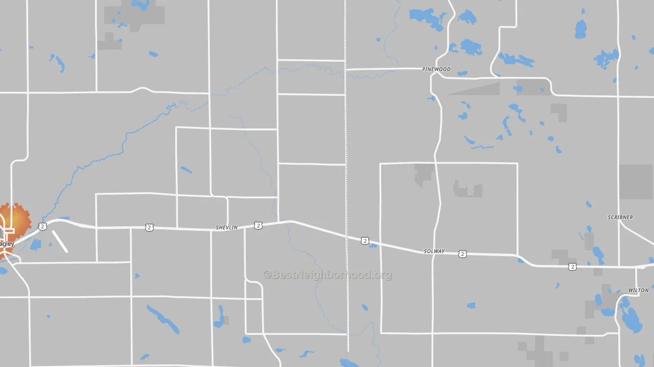 Bike Grade map of 56676, MN