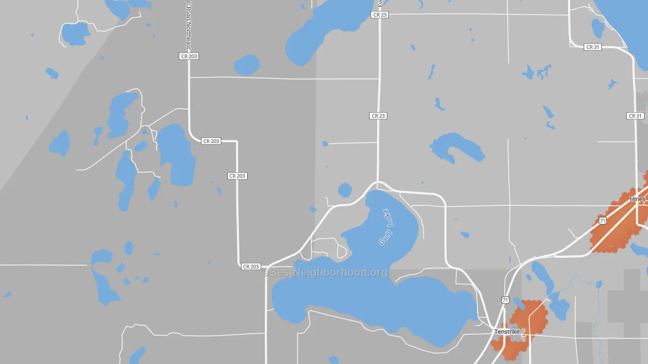 Bike Grade map of 56683, MN