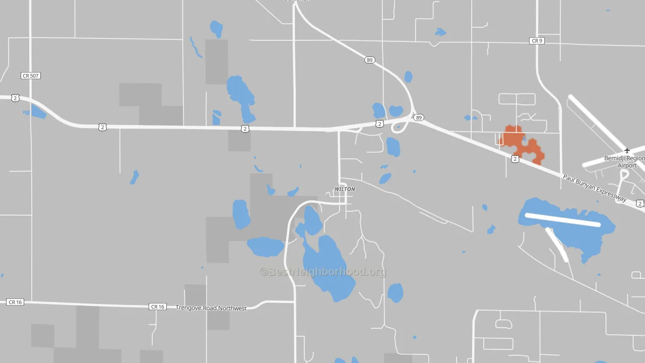 Bike Grade map of 56687, MN