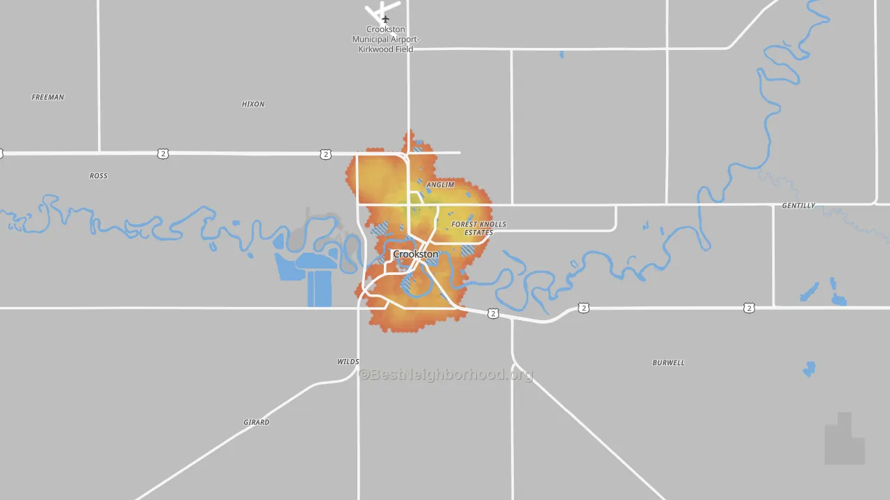 Bike Grade map of 56716, MN