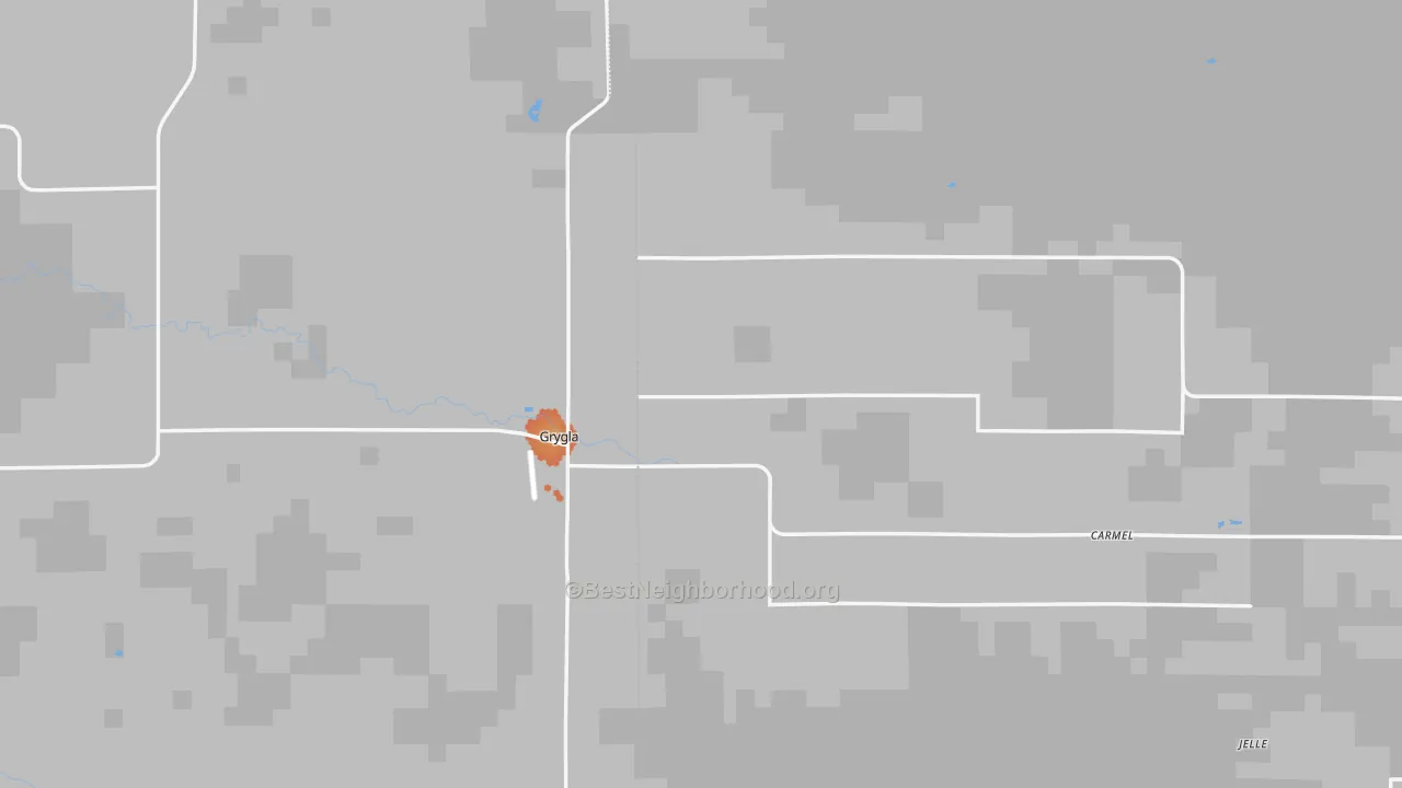 Bike Grade map of 56727, MN
