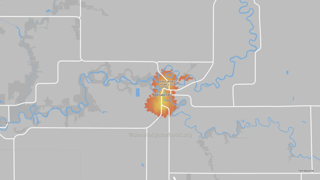 Bike Grade map of 56750, MN