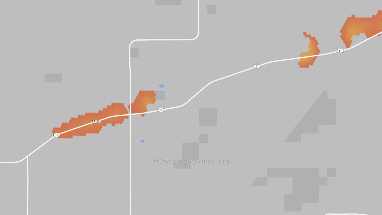 Bike Grade map of 56756, MN
