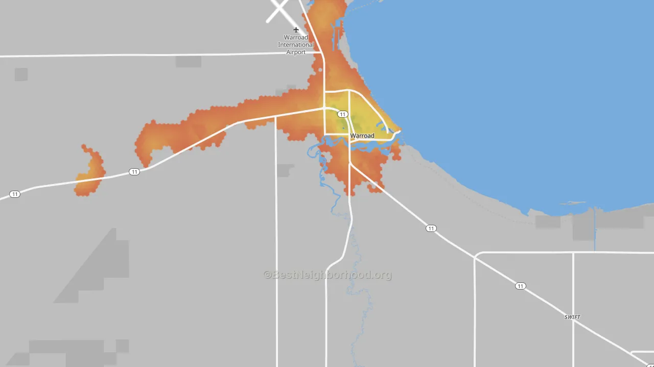 Bike Grade map of 56763, MN