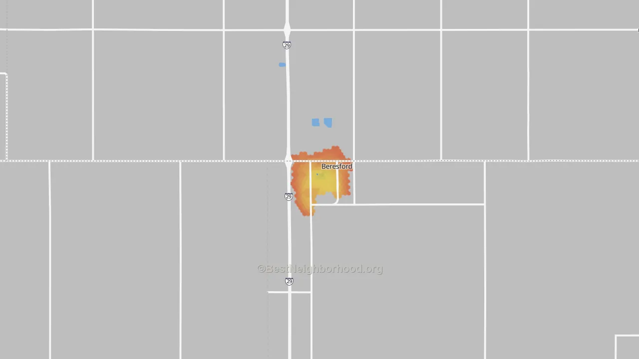 Bike Grade map of 57004, SD