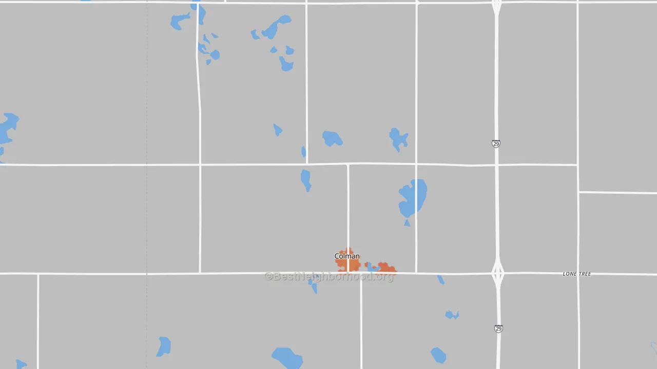 Bike Grade map of 57017, SD
