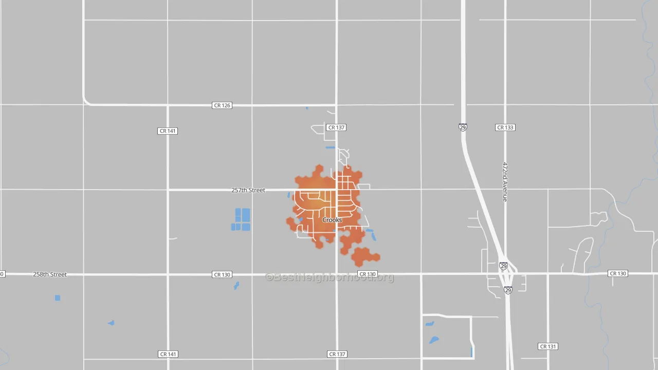 Bike Grade map of 57020, SD