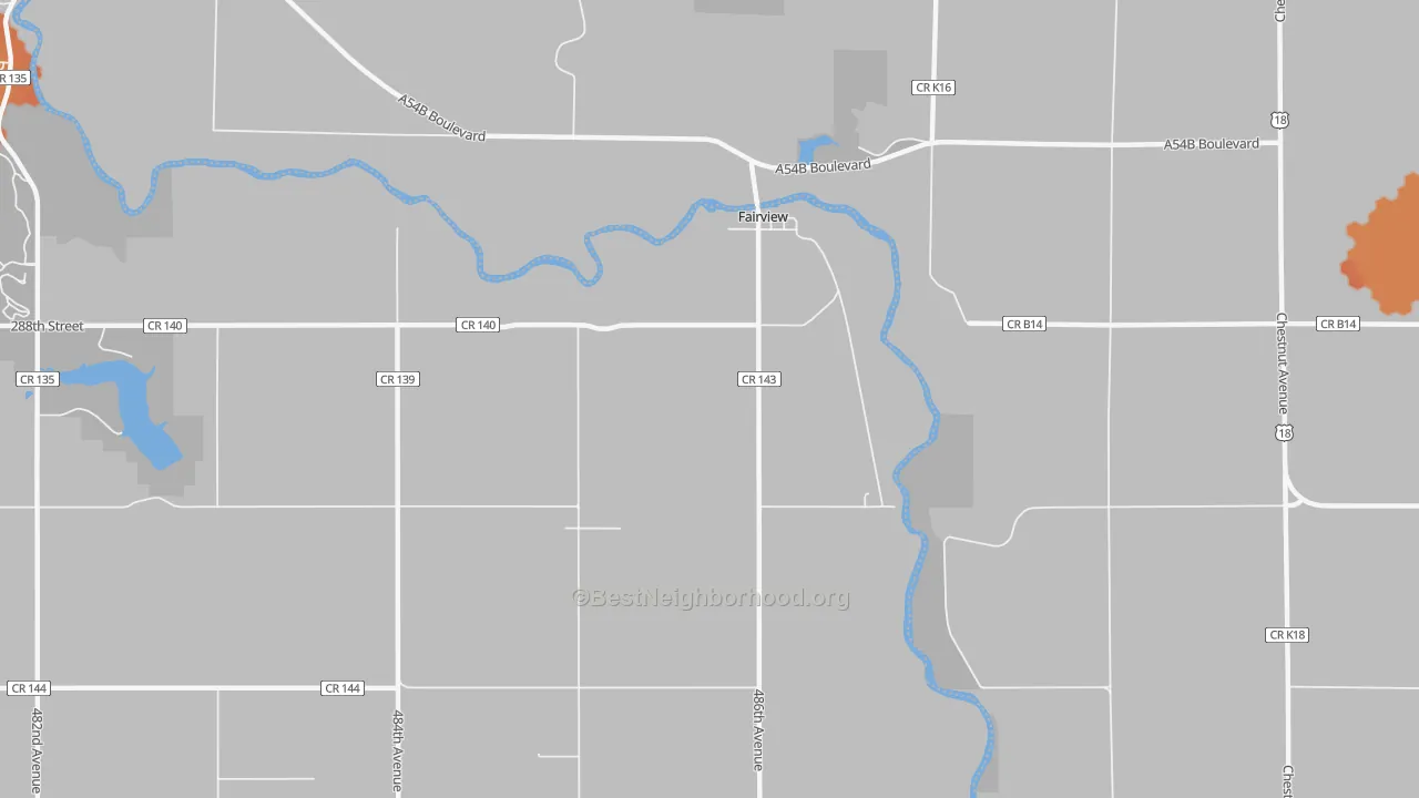 Bike Grade map of 57027, SD