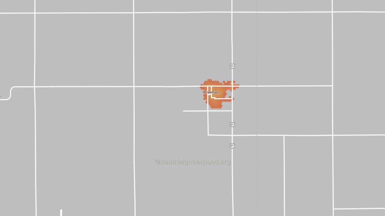 Bike Grade map of 57029, SD