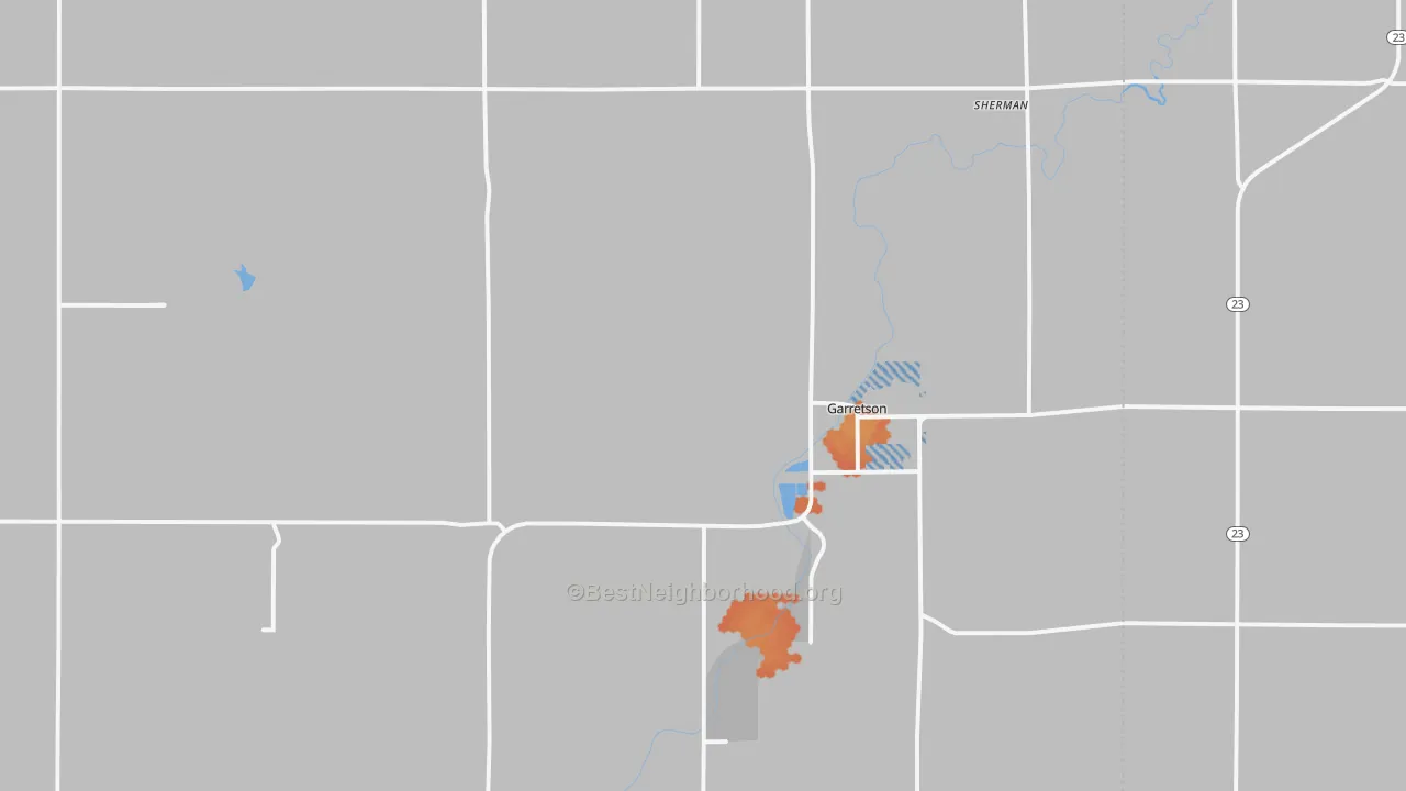 Bike Grade map of 57030, SD