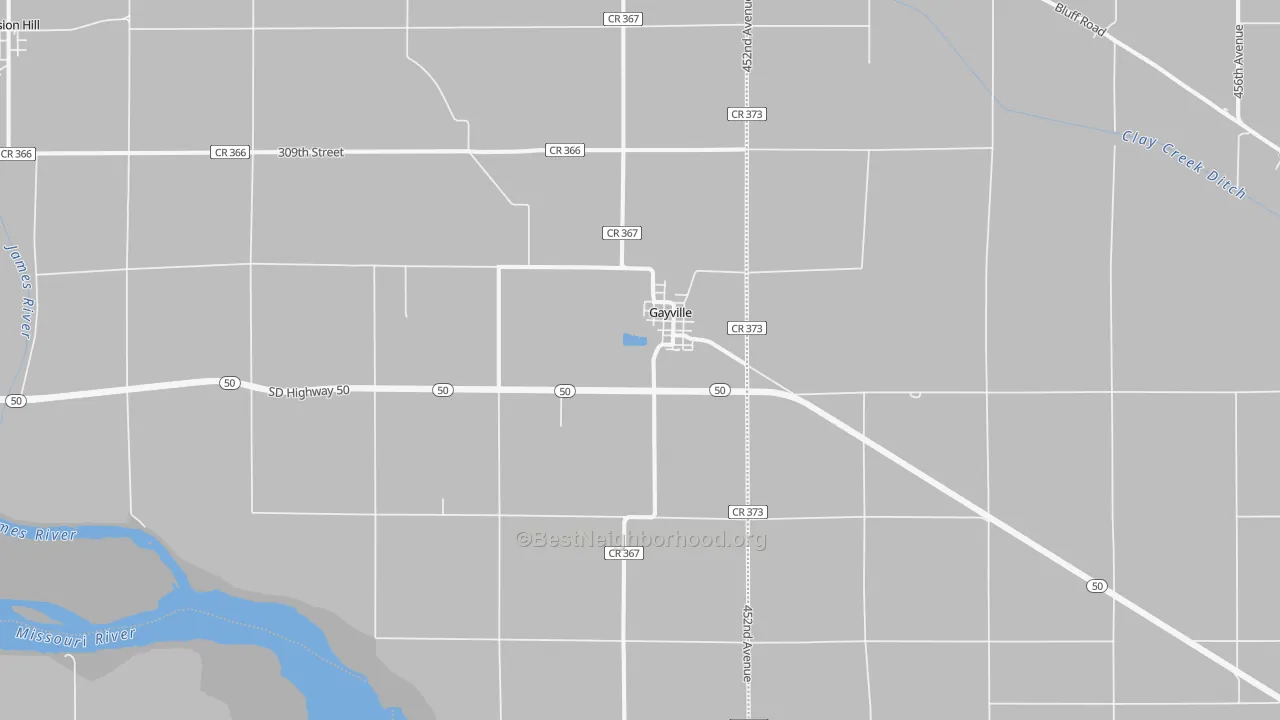 Bike Grade map of 57031, SD
