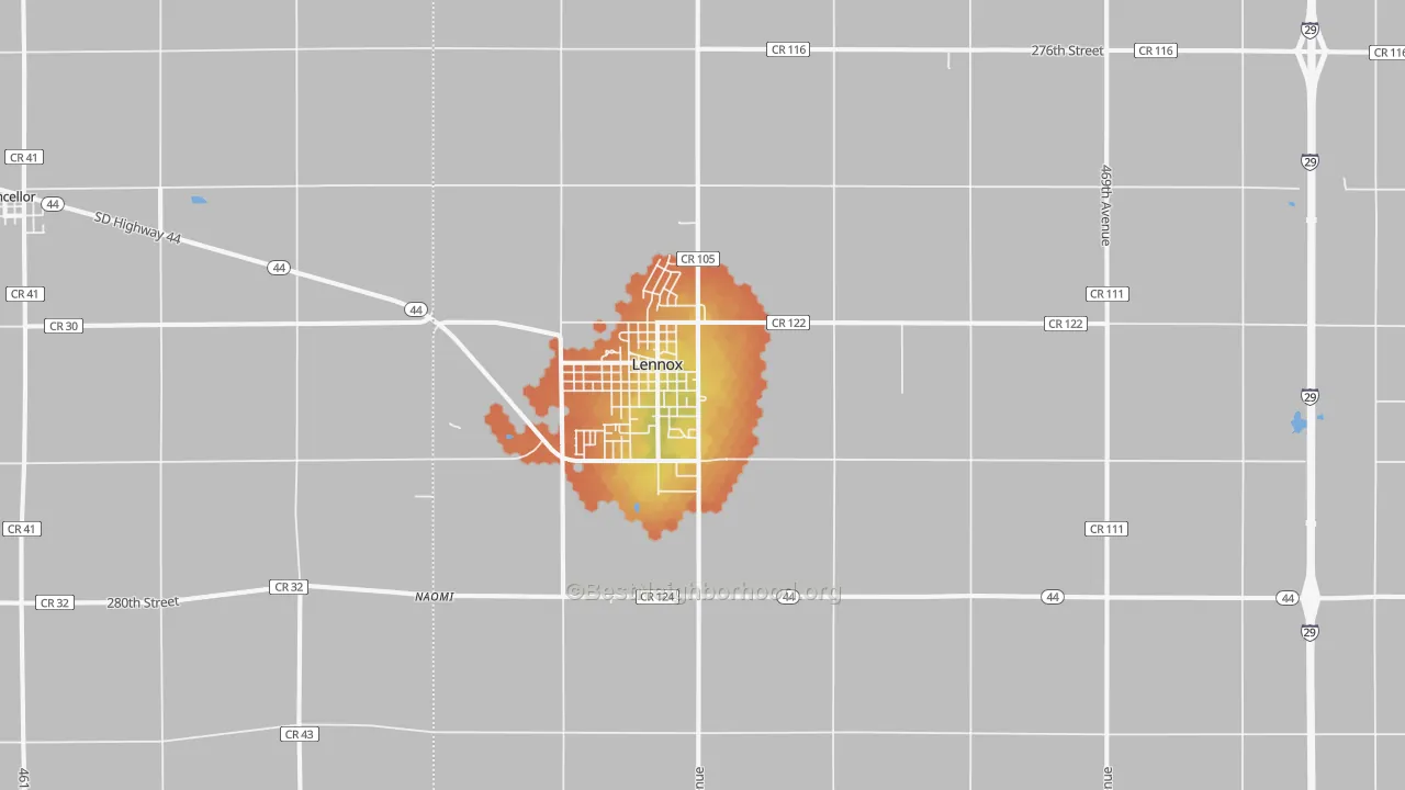 Bike Grade map of 57039, SD