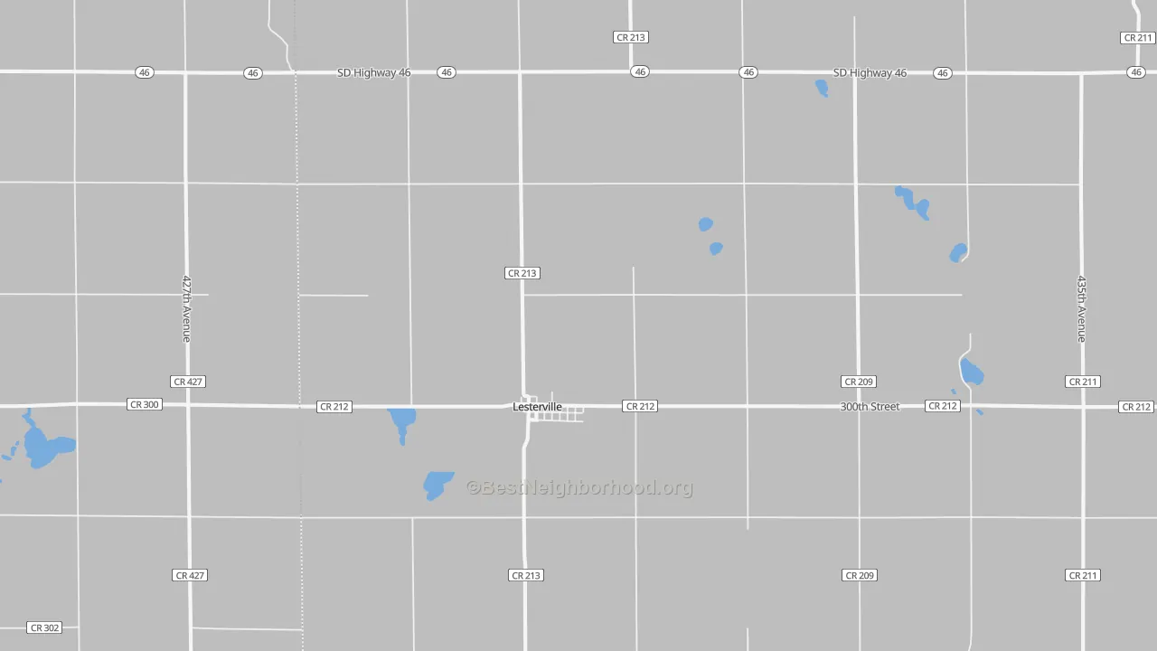 Bike Grade map of 57040, SD