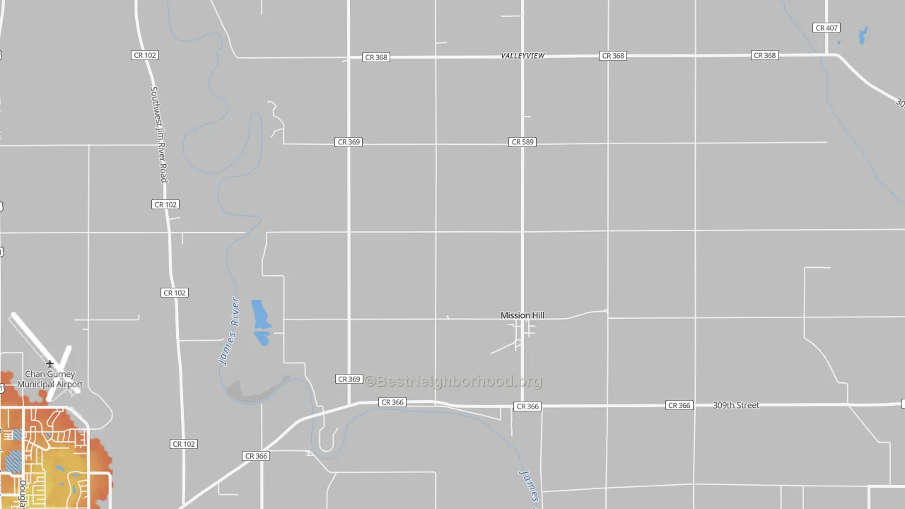Bike Grade map of 57046, SD