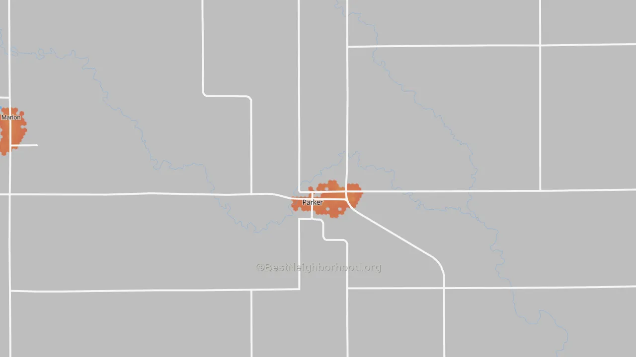 Bike Grade map of 57053, SD
