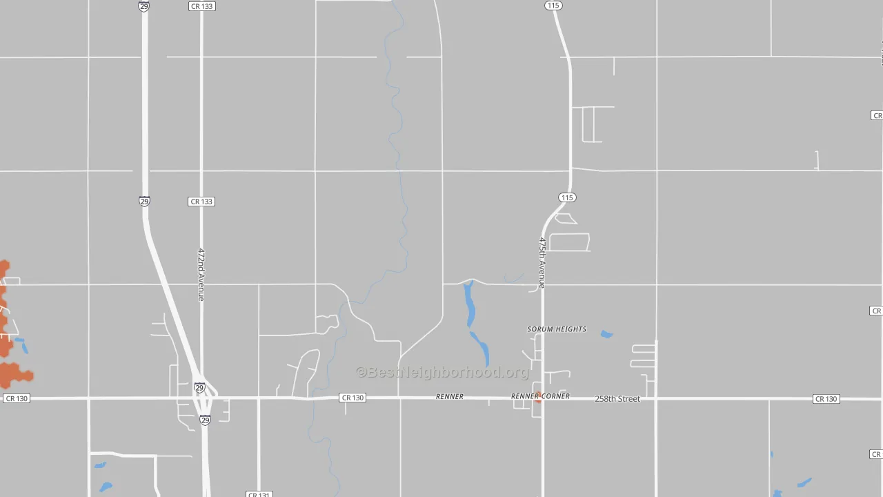 Bike Grade map of 57055, SD