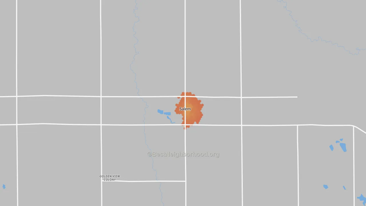 Bike Grade map of 57058, SD