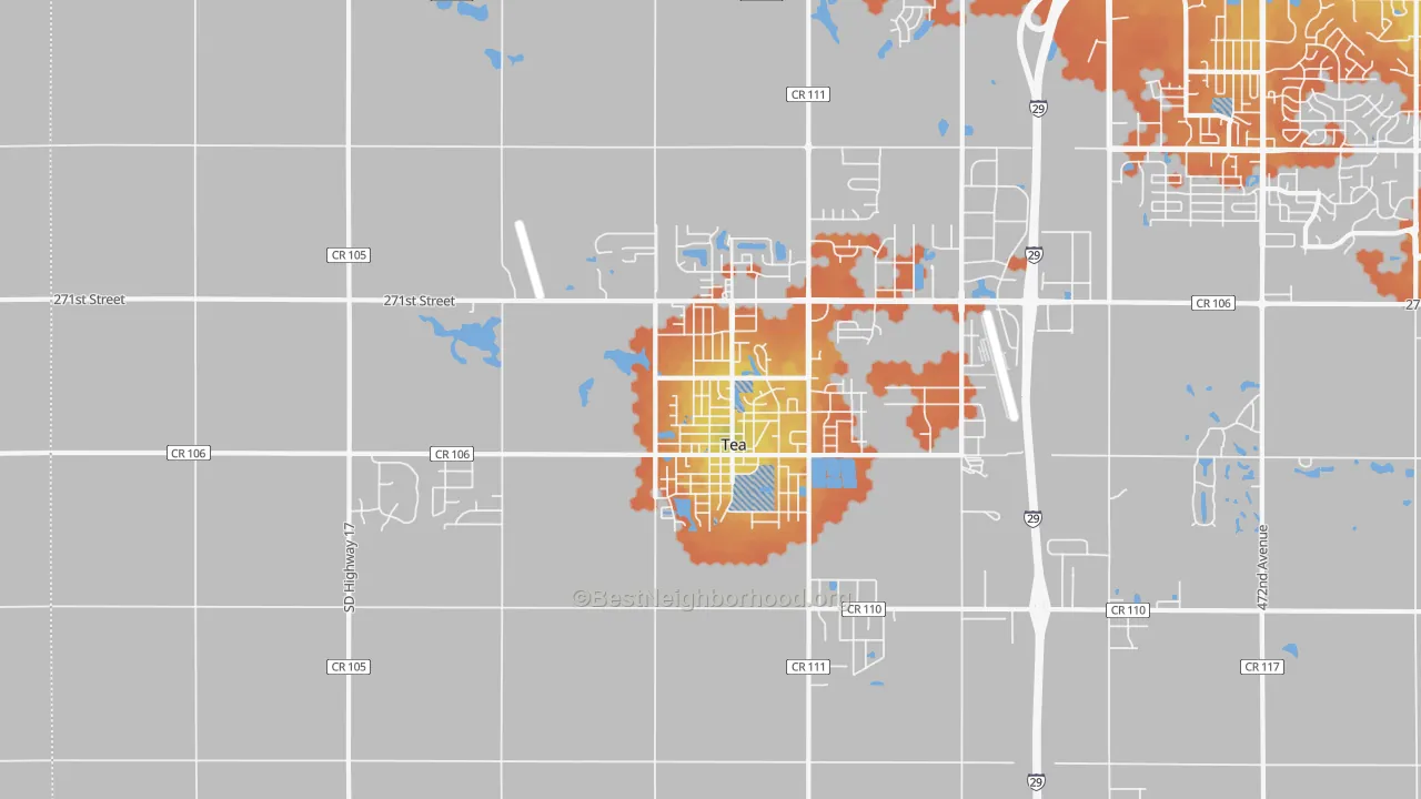 Bike Grade map of 57064, SD