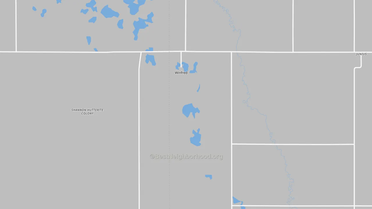 Bike Grade map of 57076, SD