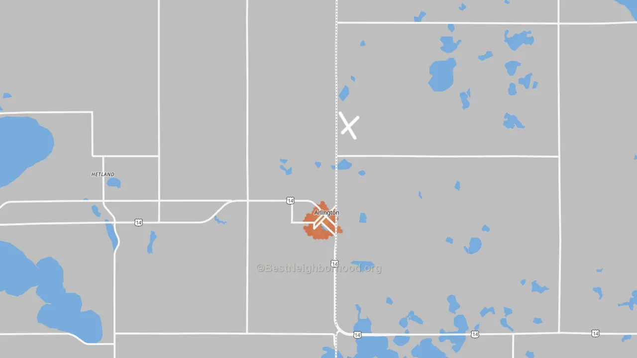 Bike Grade map of 57212, SD