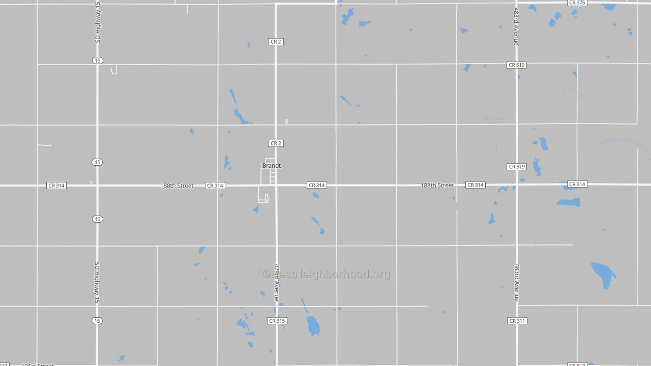 Bike Grade map of 57218, SD