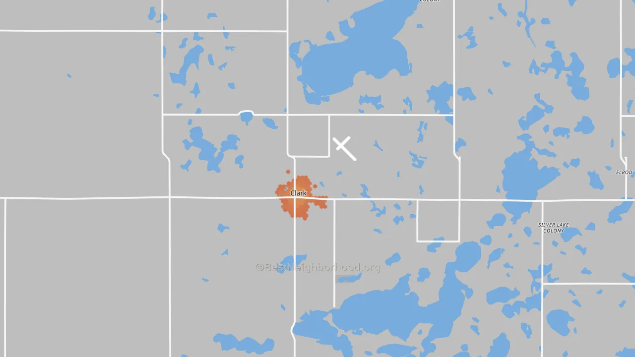 Bike Grade map of 57225, SD