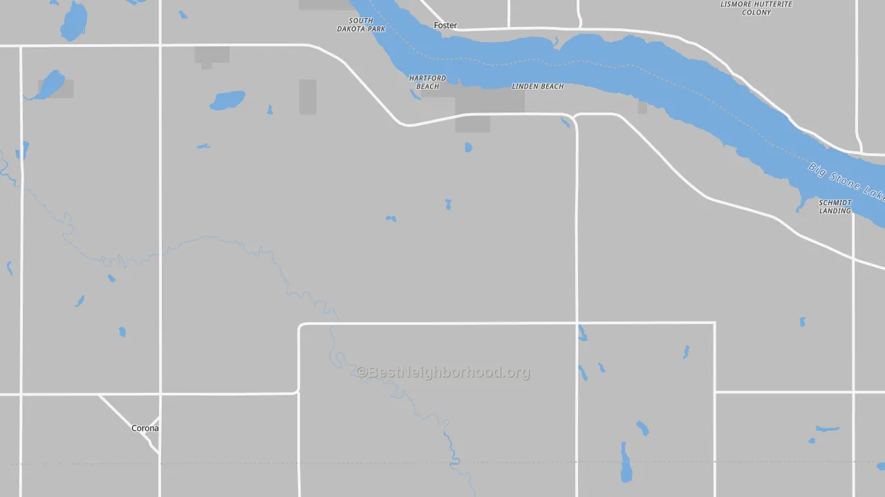 Bike Grade map of 57227, SD