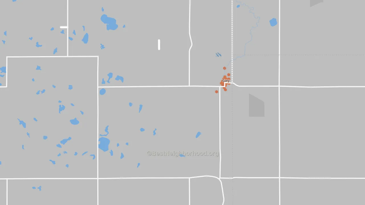 Bike Grade map of 57237, SD