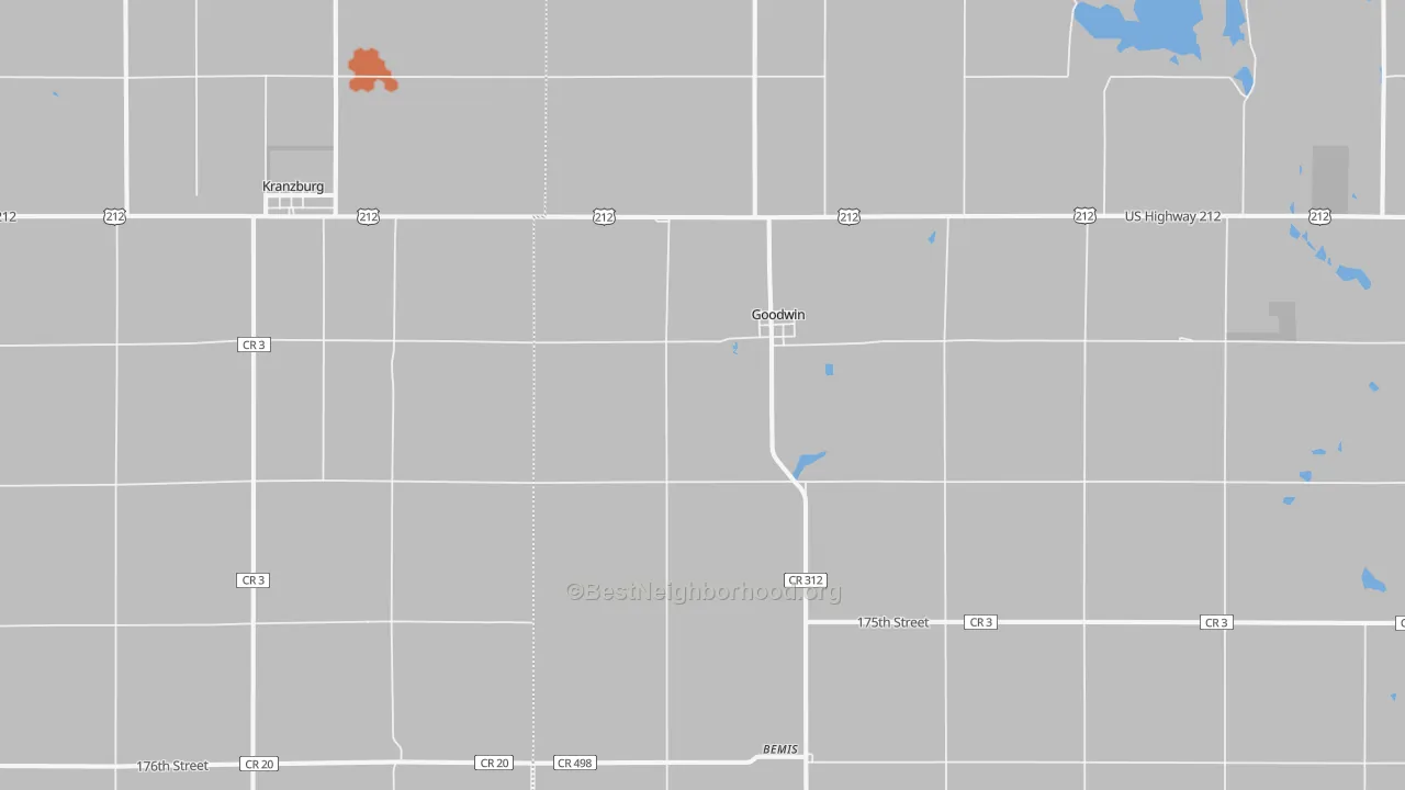 Bike Grade map of 57238, SD
