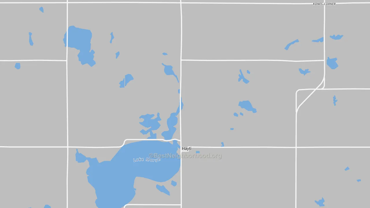 Bike Grade map of 57241, SD