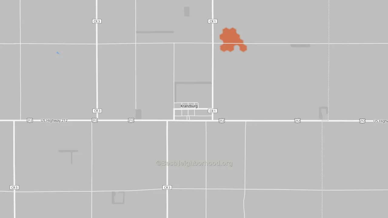 Bike Grade map of 57245, SD